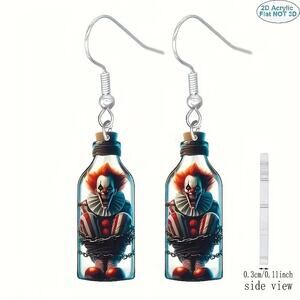 6x Horror Movie Serial Killer Halloween Theme Earrings